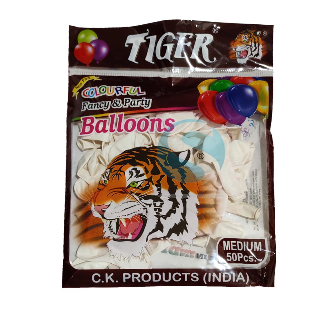 Tiger Balloons for Party (White)